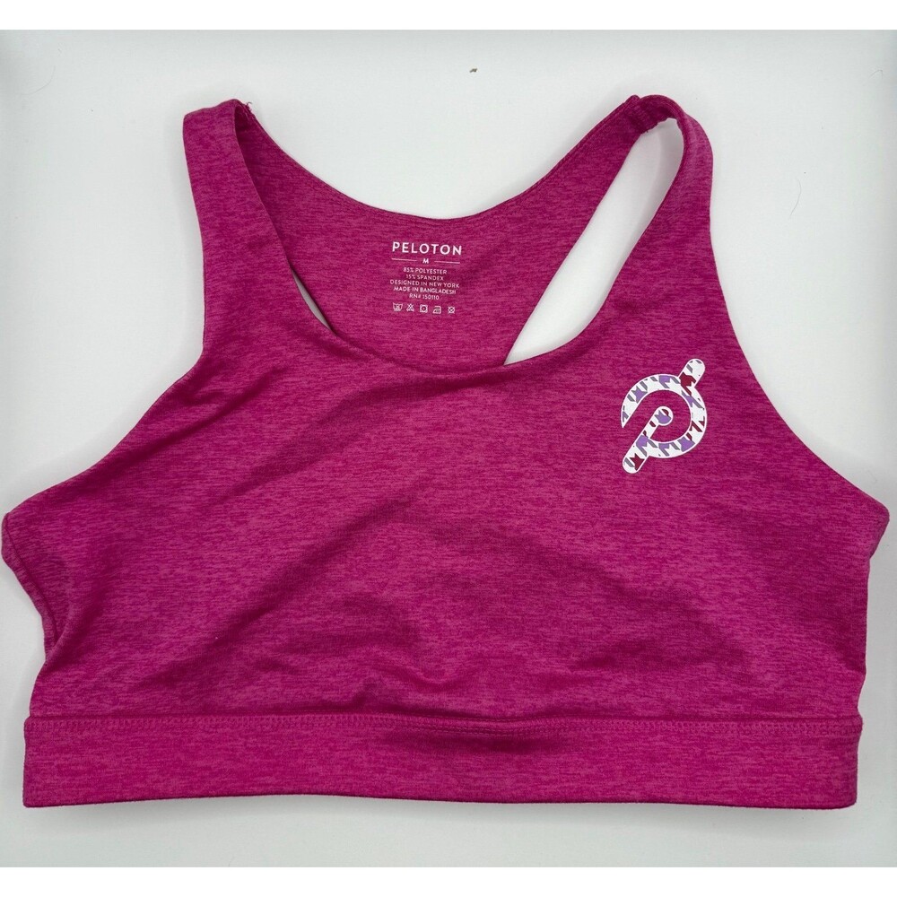 Peloton Pink Racerback Strappy Sports Bra Size M